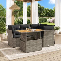 Specifications of the 5-Piece Garden Sofa Set in Grey