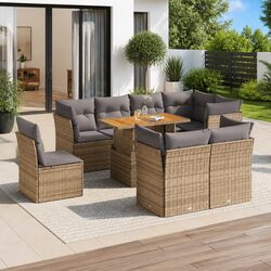 Specifications of the 9-Piece Outdoor Garden Sofa Set