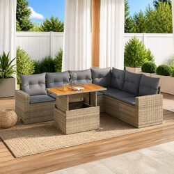 Specifications of the 7 Piece Beige Outdoor Sofa Set