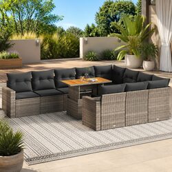 Specifications of 11-Piece Garden Sofa Set in Grey