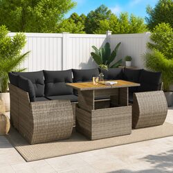 7-Piece Garden Sofa Set Dimensions and Materials Overview