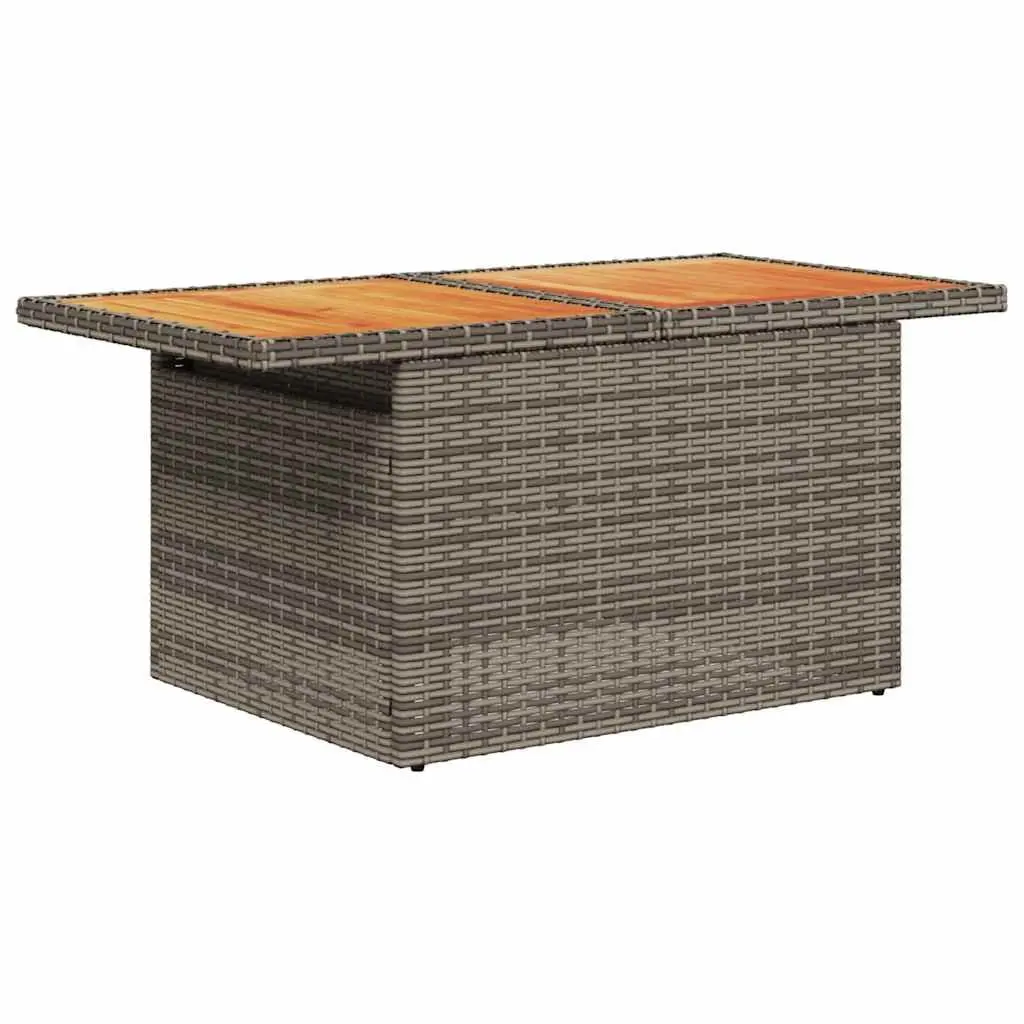Garden Sofa Set 8 Piece Outdoor Furniture Grey Poly Rattan Patio Seating