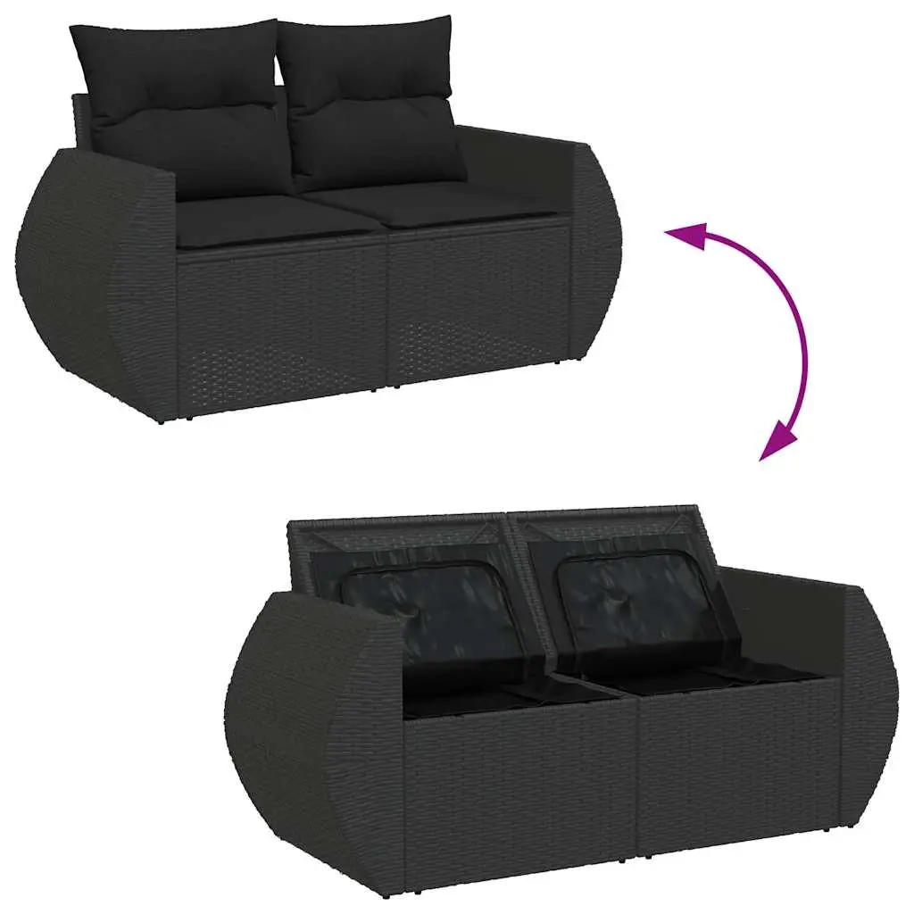 9 Piece Outdoor Rattan Garden Sofa Set