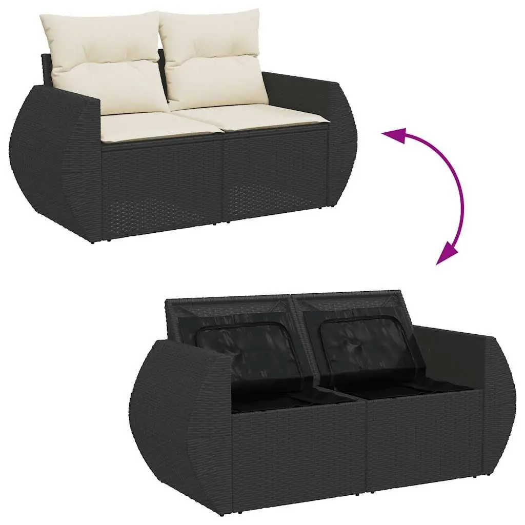Garden Sofa Set 9 Piece Outdoor Furniture Patio Lounge with Cushions Storage