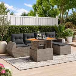 Specifications of 6 Piece Grey Outdoor Sofa Set