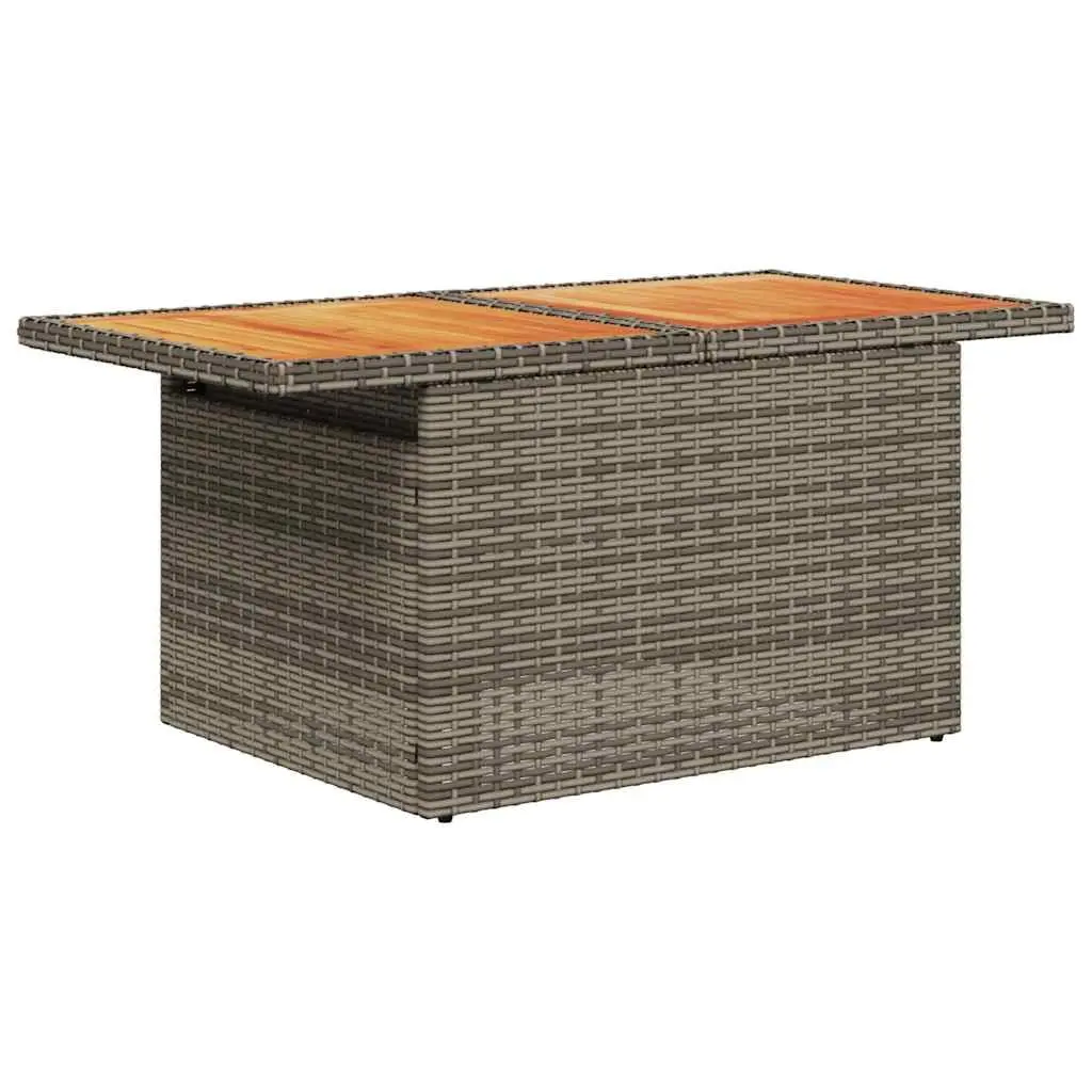 Garden Sofa Set 6 Piece Outdoor Furniture Grey Poly Rattan Patio Lounge with