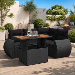 5-Piece Modular Garden Sofa Set with Storage Bag