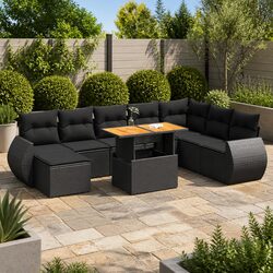 9-Piece Outdoor Sofa Set: Dimensions and Features