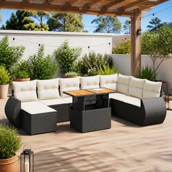 Specifications of the 9-Piece Garden Sofa Set with Cushions