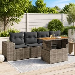 5-Piece Garden Sofa Set with Modular Design and Storage