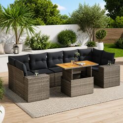 8 Piece Outdoor Sofa Set Dimensions and Specs