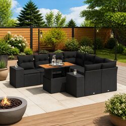 Specifications of 9-Piece Outdoor Rattan Sofa Set