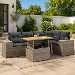6-Piece Garden Sofa Set: Dimensions and Materials