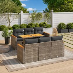 Specifications for 7 Piece Grey Outdoor Garden Sofa Set