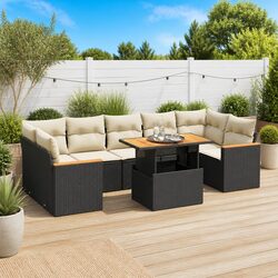 7 Piece Modular Black Patio Sofa Set Specifications