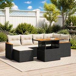 7-Piece Garden Sofa Set - Dimensions and Features Inside
