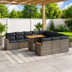 11 Piece Garden Sofa Set: Dimensions and Features