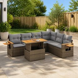 Specifications of 6 Piece Garden Sofa Set in Beige