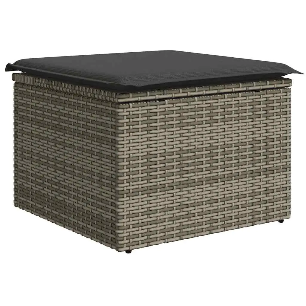 Garden Sofa Set 8 Piece Outdoor Furniture Grey Rattan Patio Lounger with