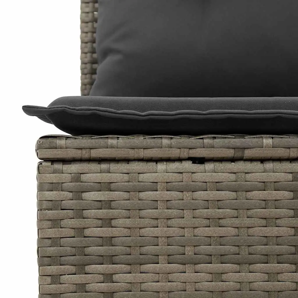 Garden Sofa Set 8 Piece Outdoor Furniture Grey Rattan Patio Lounger with