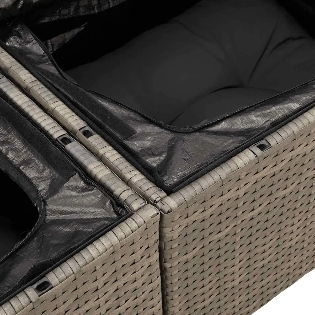 5 Piece Garden Sofa Set Grey Outdoor Patio Furniture