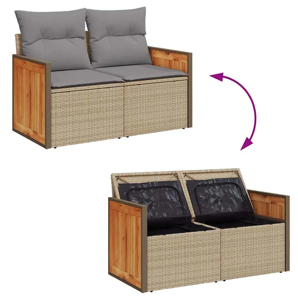 6-Piece Modular Garden Sofa Set with Storage Function