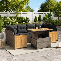 7 Piece Grey Garden Sofa Set Specifications and Features