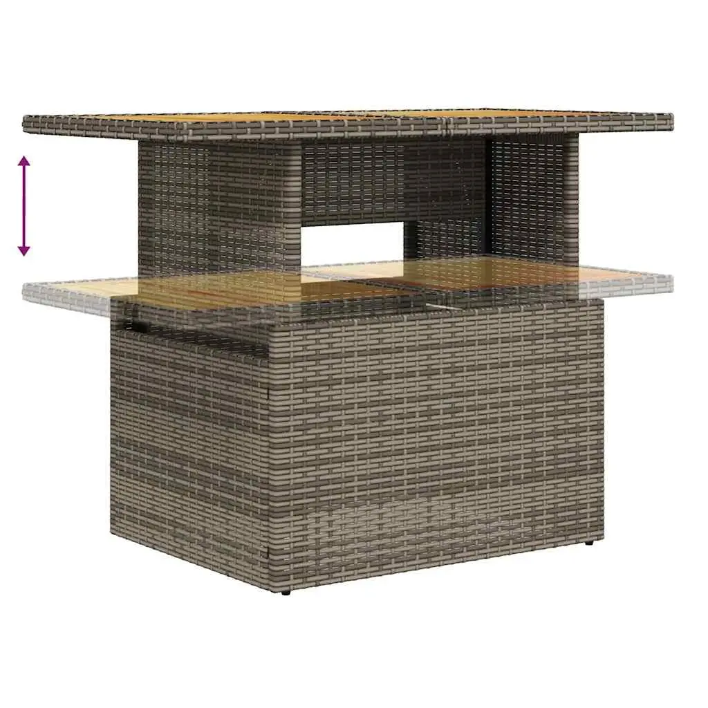8-Piece Outdoor Sofa Set Grey Rattan