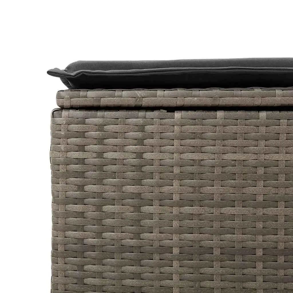 Garden Sofa Set Outdoor Furniture 6 Piece Modular Grey Poly Rattan Patio Seating