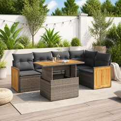 6 Piece Modular Garden Sofa Set: Dimensions and Details