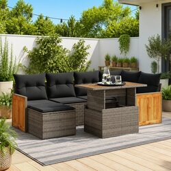 Factual Specifications of Grey 7-Piece Garden Sofa Set