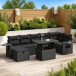 8-Piece Modular Garden Sofa Set with Cushions