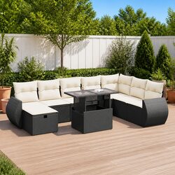 Specifications of Our 9 Piece Black Rattan Garden Sofa Set
