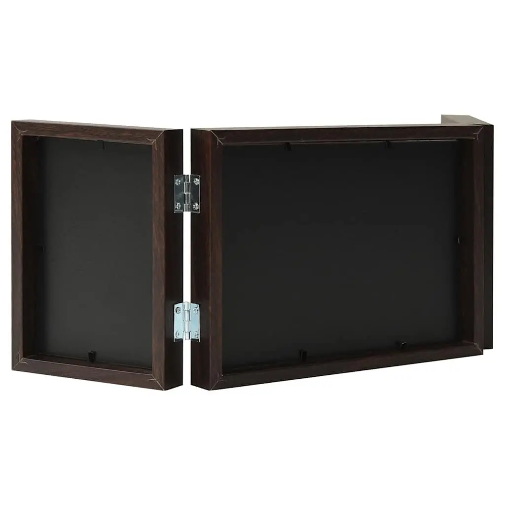 Brown Trifold Photo Frame Collage Display