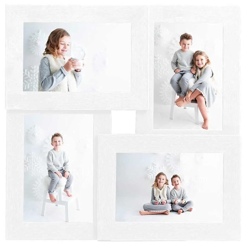 Collage Photo Frame 4x 13x18cm Picture Display White Modern Wall Decor