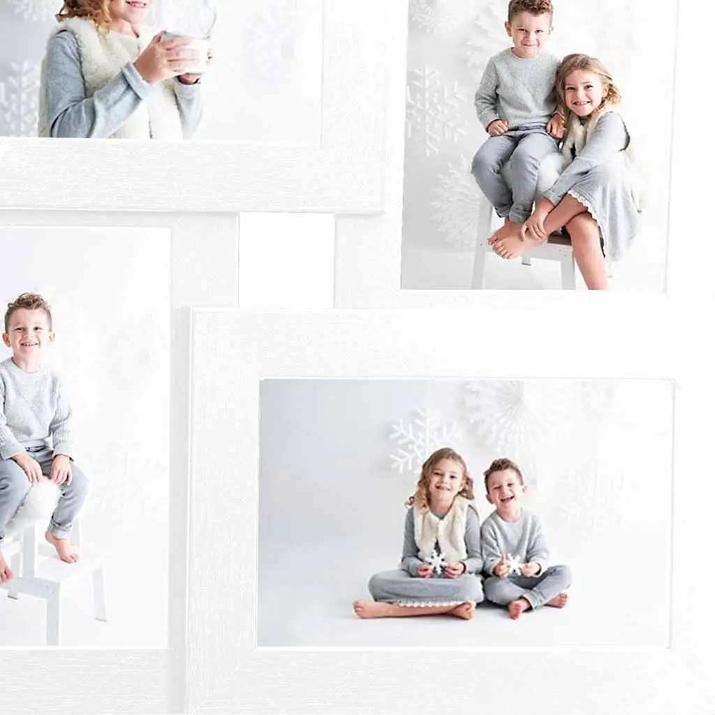 Collage Photo Frame 4x 13x18cm Picture Display White Modern Wall Decor