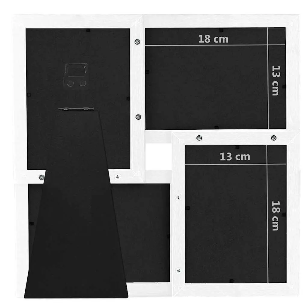 Collage Photo Frame 4x 13x18cm Picture Display White Modern Wall Decor