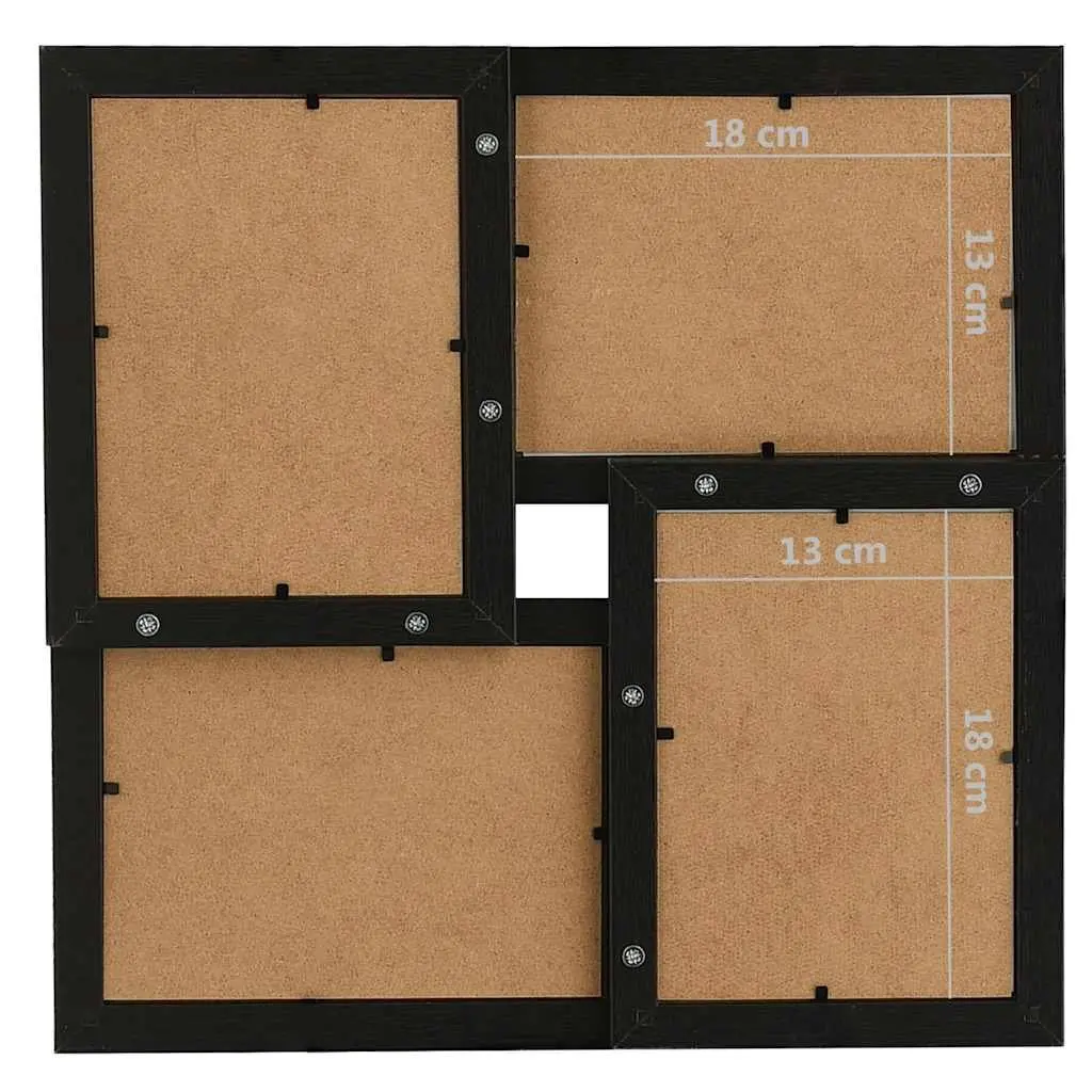 4-Opening Black Collage Photo Frame