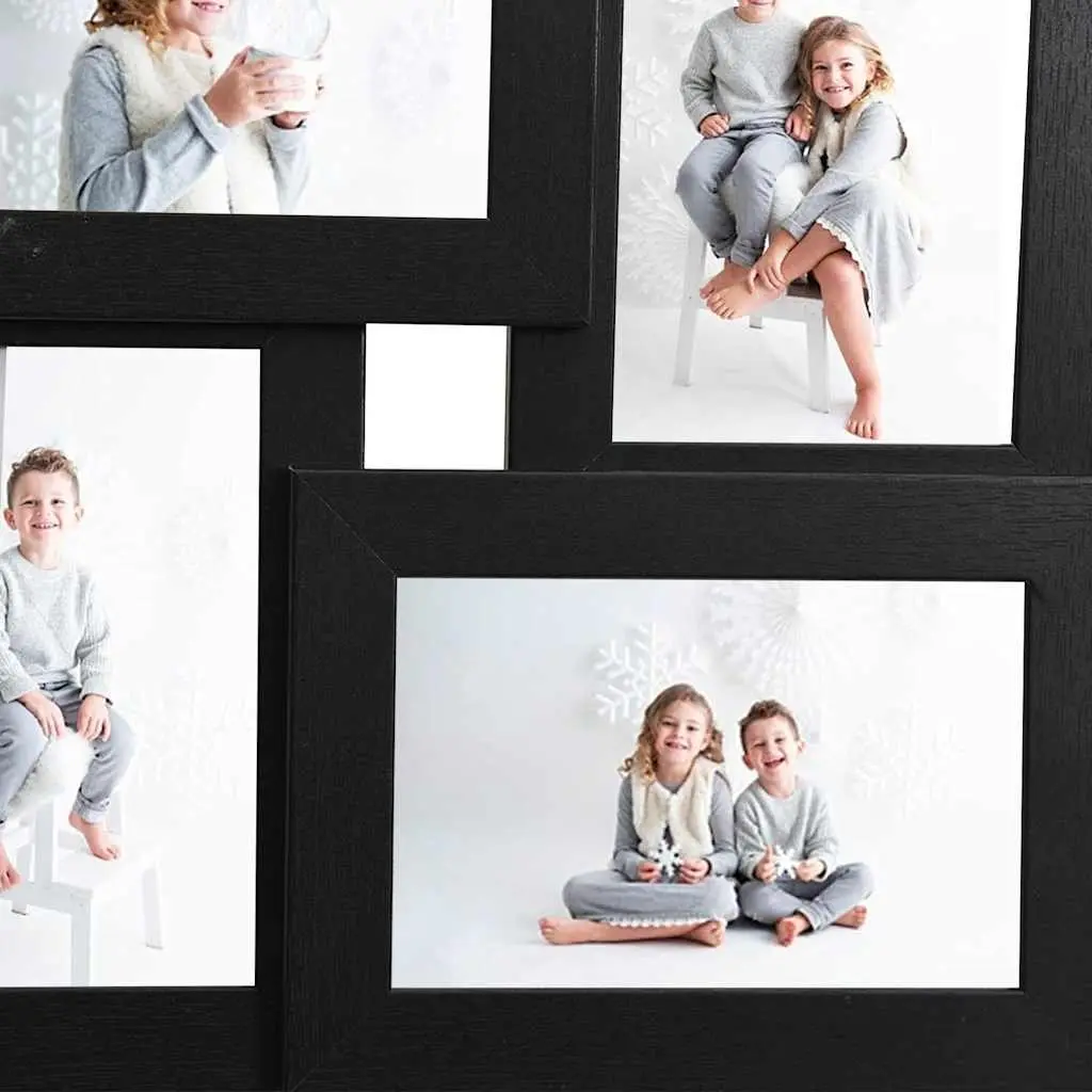 4-Opening Black Collage Photo Frame