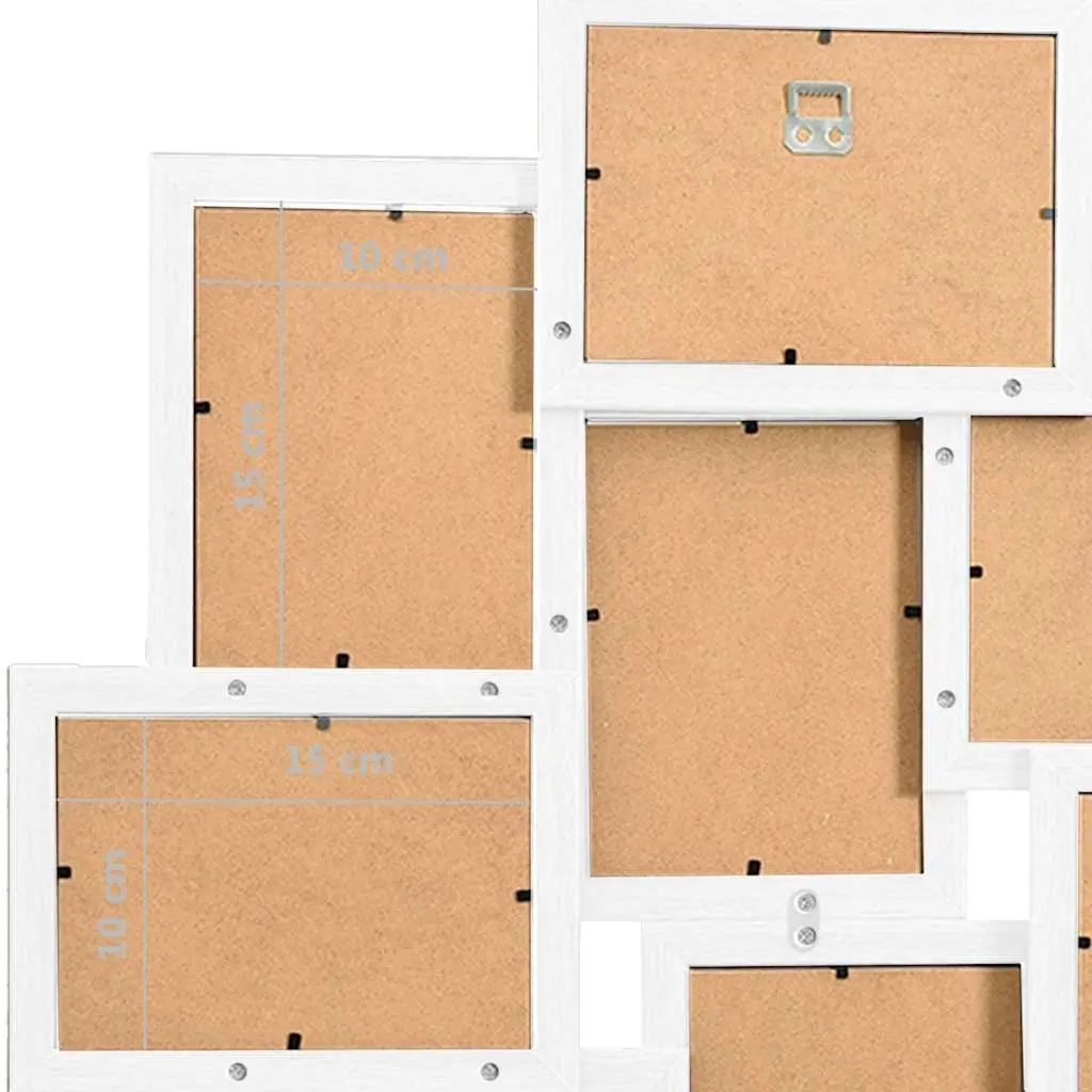 Collage Photo Frame Set for Wall Display 10 Pieces 10x15 cm White