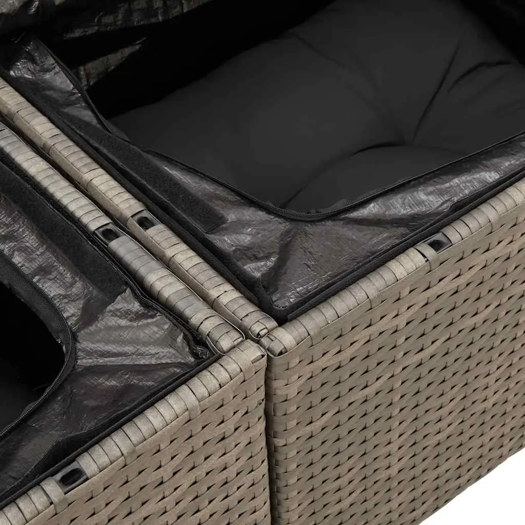 6 Piece Garden Sofa Set for Outdoor Use Grey Patio Furniture