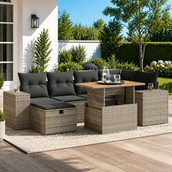 Specifications of 8 Piece Grey Outdoor Sofa Set