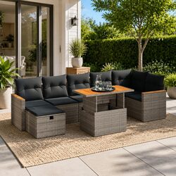 5 Piece Grey Garden Sofa Set Specifications and Features