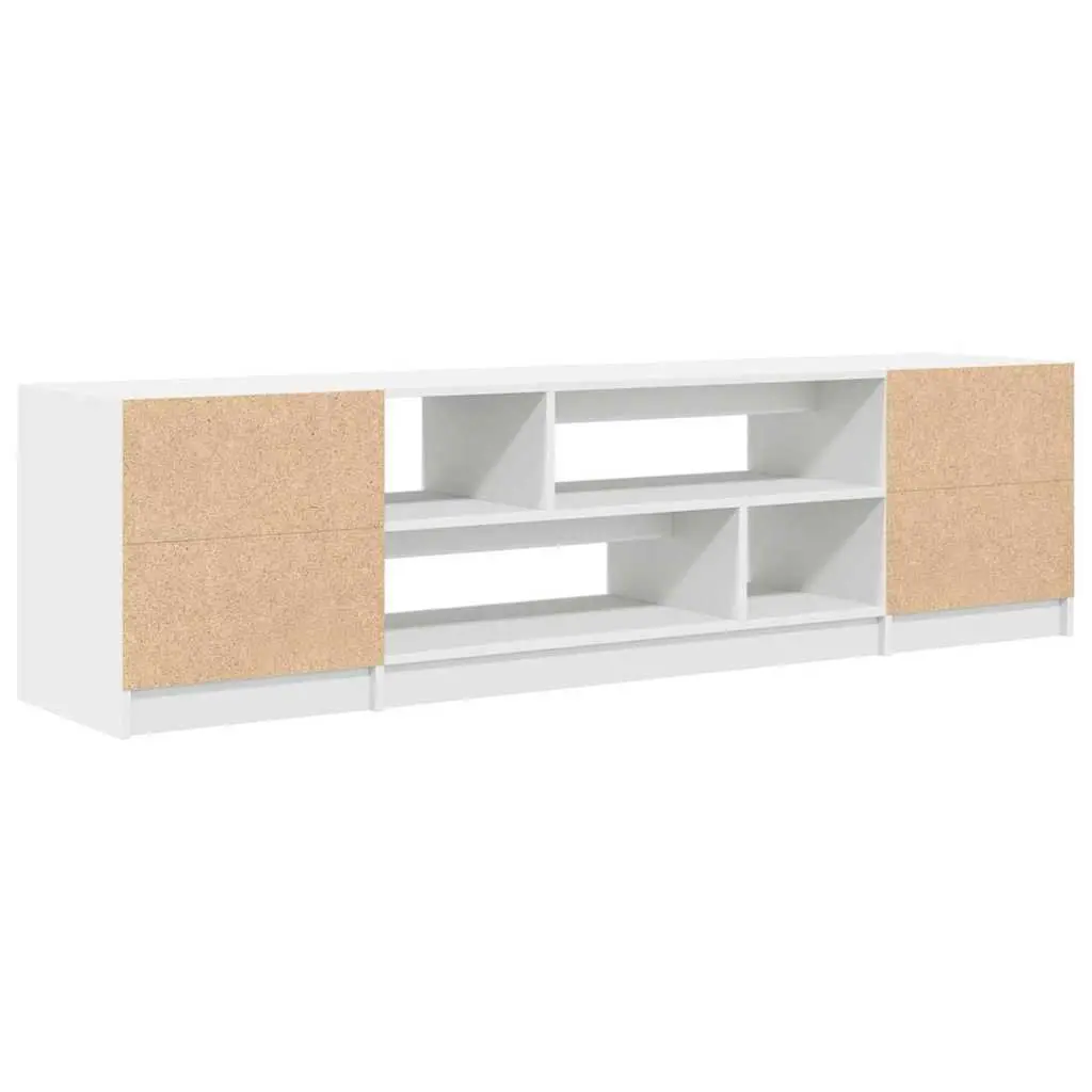 TV Cabinet White Storage Unit Living Room Bedroom Engineered Wood 188.5 x 41 x 50 cm