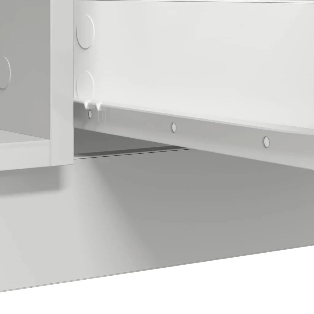 Sideboard for Living Room or Dining Area 100.5cm Wide White Engineered Wood Storage Cabinet with Drawers and Shelves
