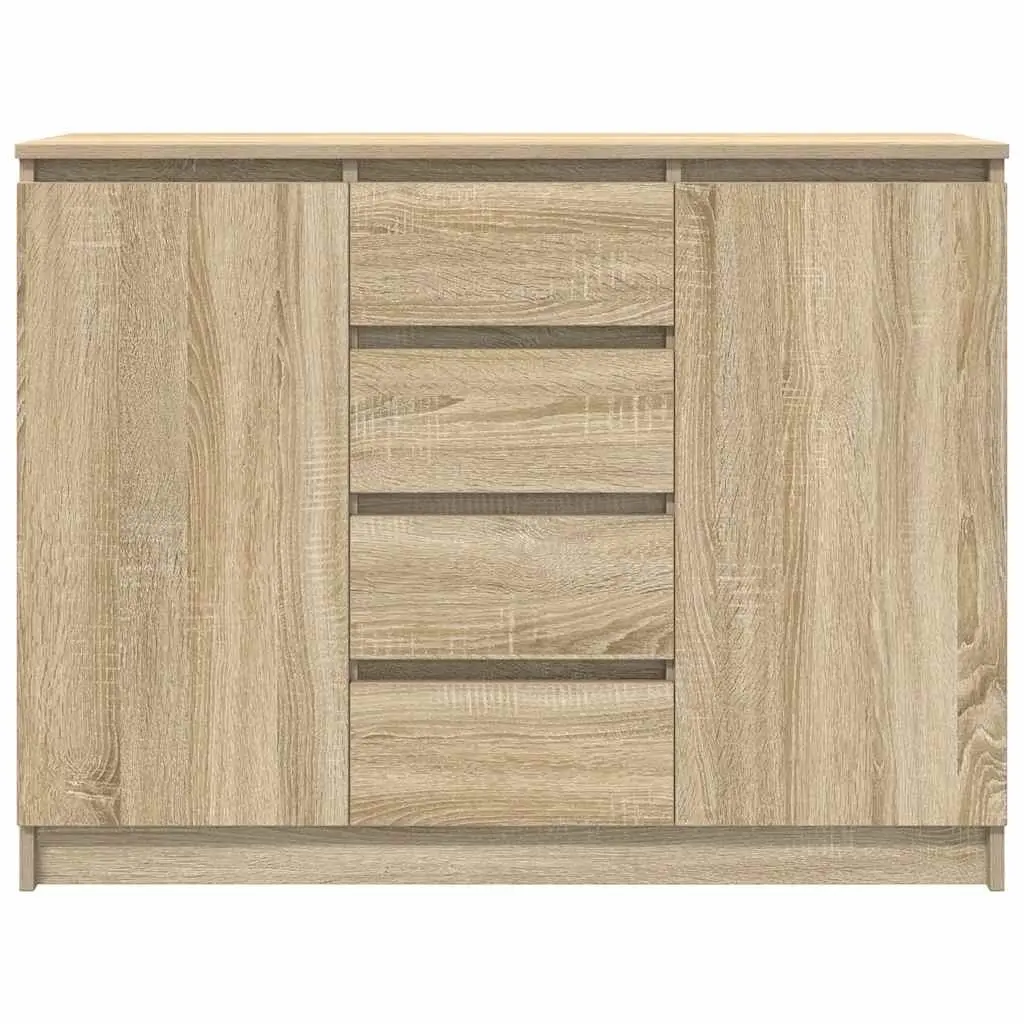 Sideboard with Drawers Storage Cabinet Sonoma Oak Brown Engineered Wood