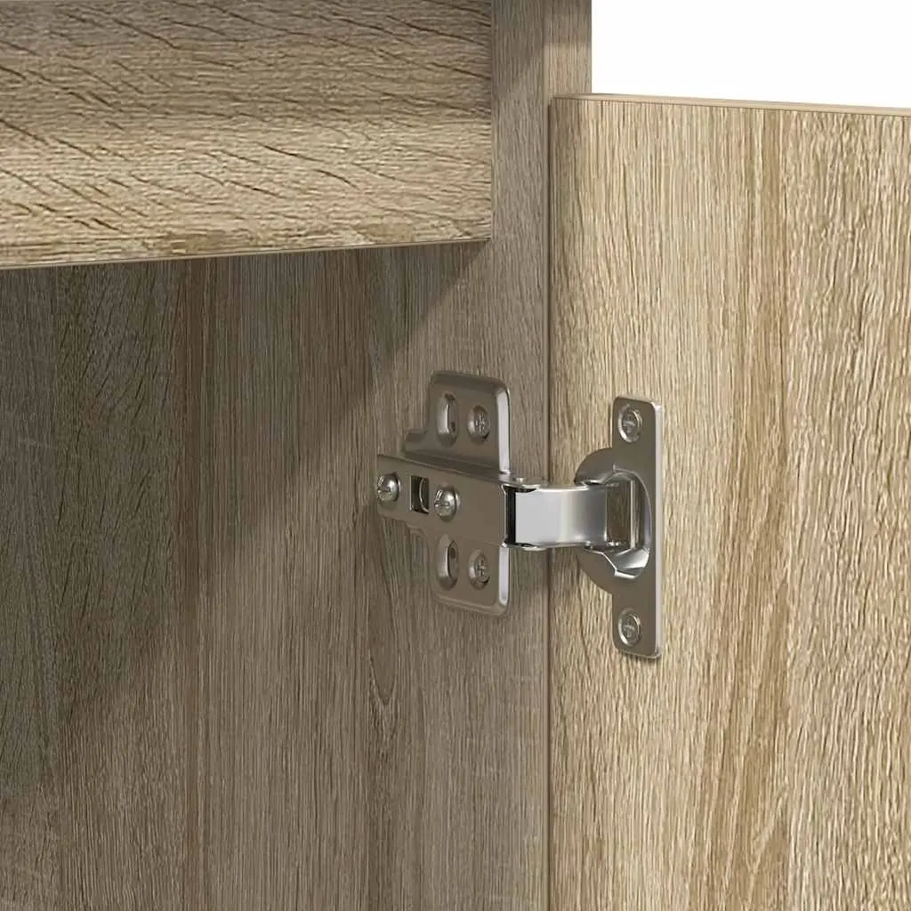 Sideboard with Drawers Storage Cabinet Sonoma Oak Brown Engineered Wood