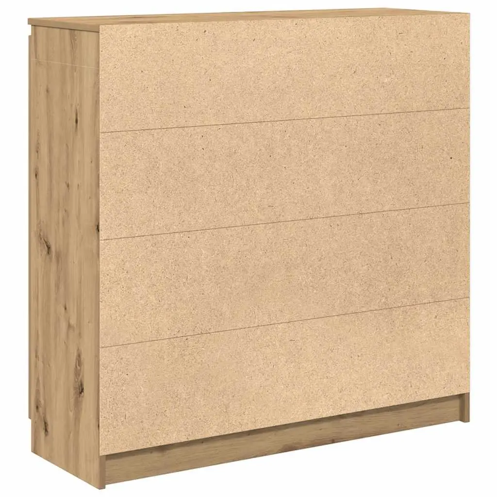 Sideboard Storage Cabinet for Living Room Brown Engineered Wood 100.5 x 35 x 98.5 cm