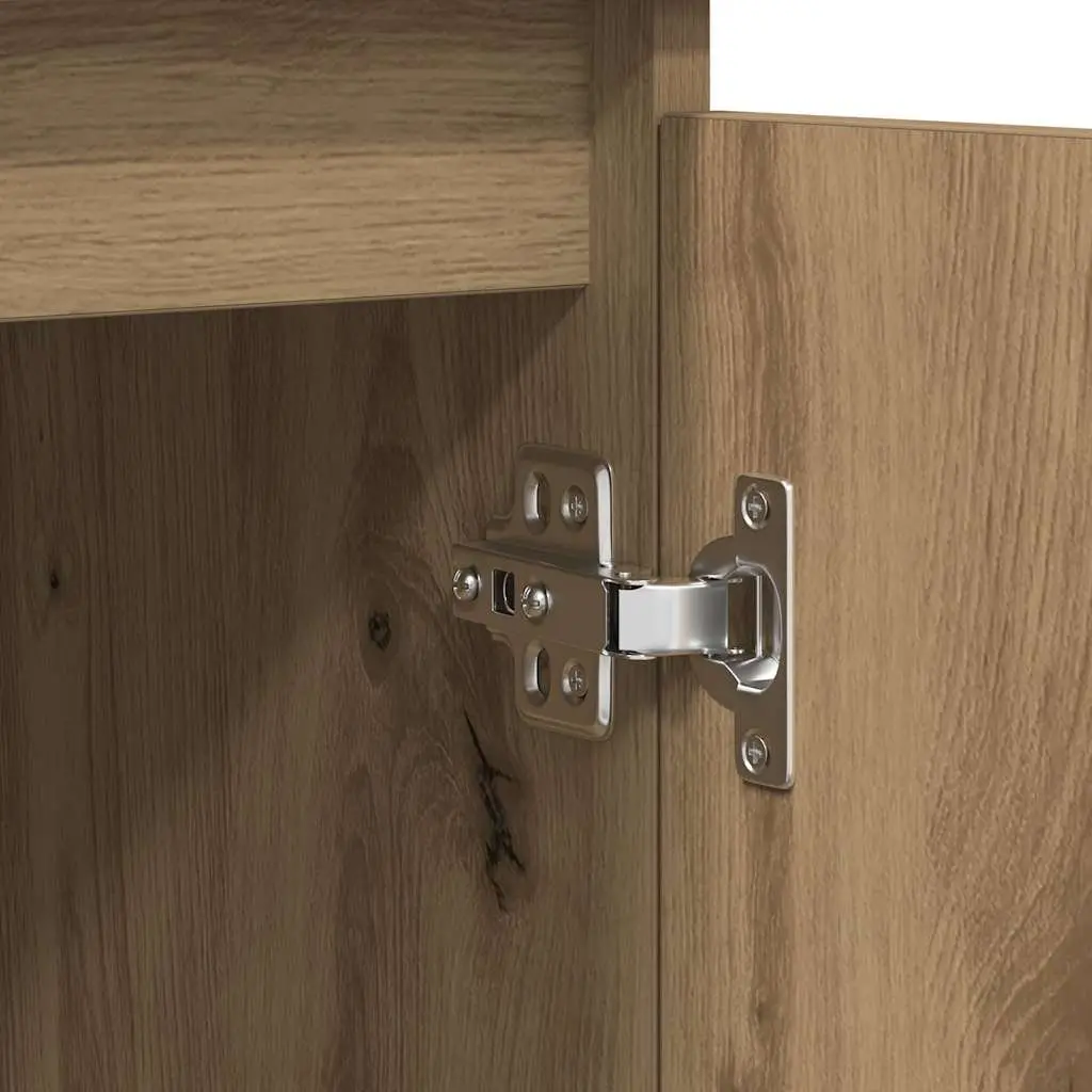 Sideboard Storage Cabinet for Living Room Brown Engineered Wood 100.5 x 35 x 98.5 cm
