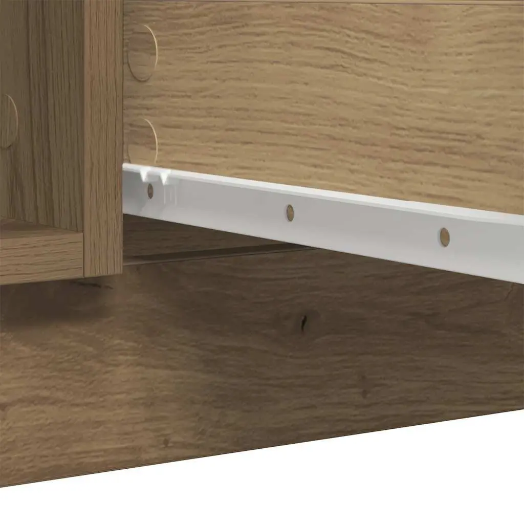 Sideboard Storage Cabinet for Living Room Brown Engineered Wood 100.5 x 35 x 98.5 cm